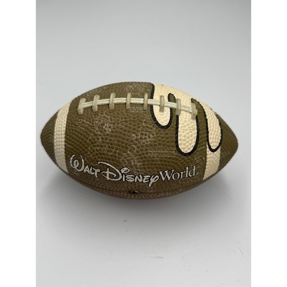 ✨Walt Disney World Football Mickey‎ Mouse Brown & Beige Toy Collectible - Picture 1 of 2